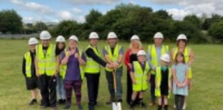 Ysgol Cedewain turf-cutting ceremony – Powys County Council