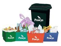 Image of recycling boxes and bin