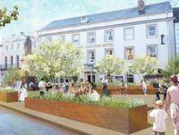 Image of an artists impression of Brecon town centre