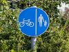 Image of a cycle path sign